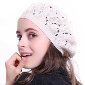 Béret en tricot pour femme printemps-été