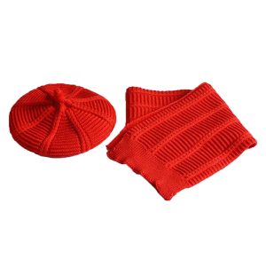 Béret et tour de cou tricoté pour Bébé