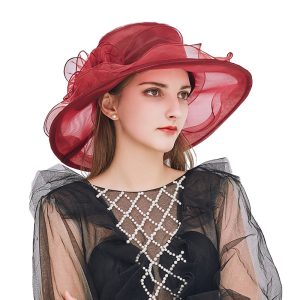 Chapeau de cocktail en Organza à fleurs