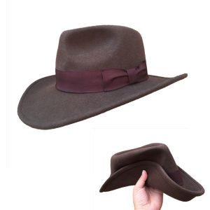 Chapeau de Cowboy marron écrasable et faconnable