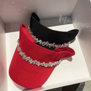 visière de sport avec strass