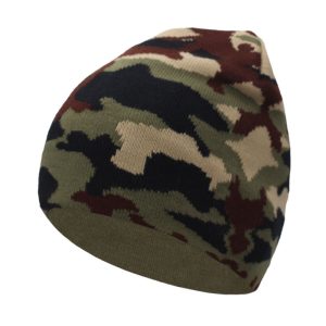 Bonnet camouflage tricoté unisexe