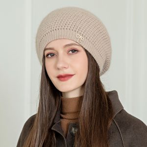 Bonnet fourrure de lapin femme