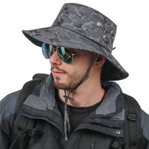 Chapeau bob camouflage bords clipsables