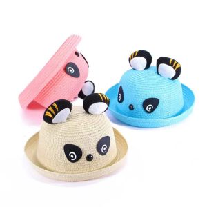 Chapeau de paille animal mignon pour enfant