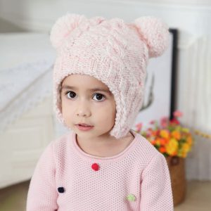 Bonnet péruvien bébé double pompons