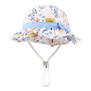 Bob floral à noeud pour filles réglable