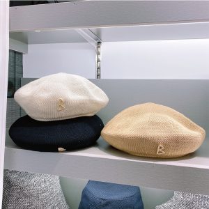 Beret d&rsquo;été en coton lettre « B »