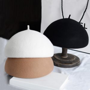 Béret basque en feutre de laine pour Femme