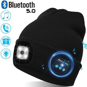 Bonnet connecté Bluetooth+éclairage LED