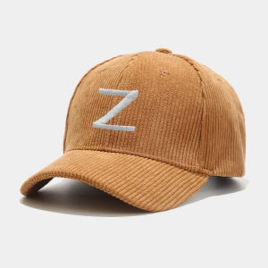 Casquette de Baseball  lettre Z velours cotelé
