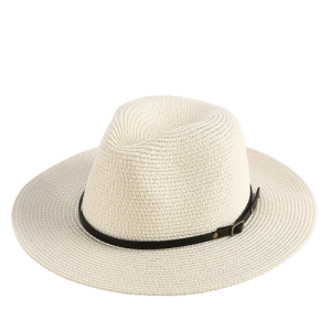 Chapeau panama en paille fine ceinture