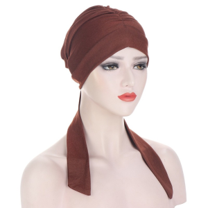 Bonnet foulard couleur unie extensible