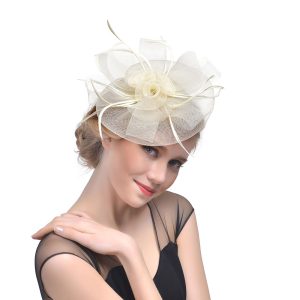 Bibi fascinator fleur coeur de diamant