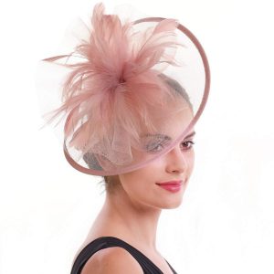 Bibi fascinator voilette et plumes