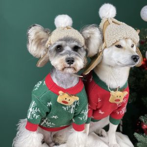 Chapka polaire pour chien à pompon