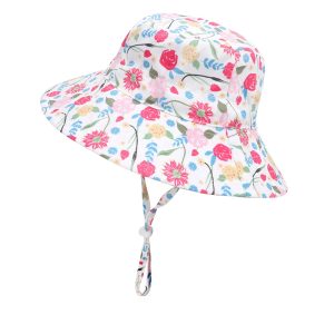 Bob de plage bébé anti-uv floral