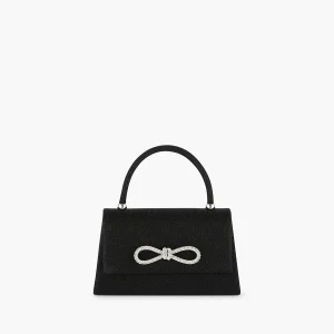 Petit sac à main noir à paillette avec noeud