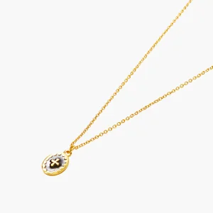 Collier à médaillon argent garanti 925