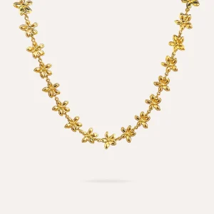 Amaya | Collier fleurs en acier inoxydable