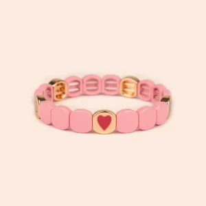 Bracelet Colorful Coeur Lotus Octobre Rose