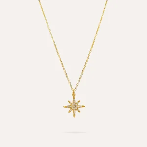 Céleste | Collier en acier inoxydable et zircons