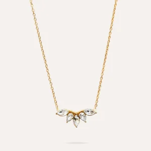 Clémence | Collier en acier inoxydable et zircons