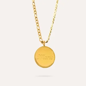 Douceur | Collier gravure personnalisée en acier inoxydable