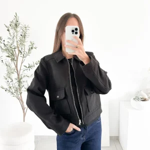 Veste courte noire Naf Naf