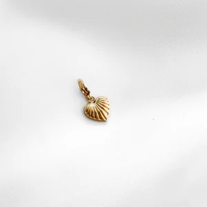 Charms coeur rayé
