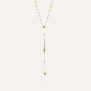 Lily | Collier en acier inoxydable et zircons