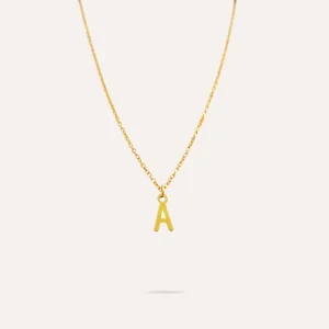 Ma petite lettre | Collier en acier inoxydable