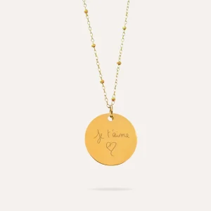 Signature | Collier personnalisé avec écriture manuscrite en acier inoxydable