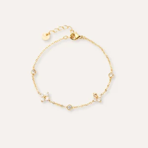 Violette | Bracelet en acier inoxydable et zircons