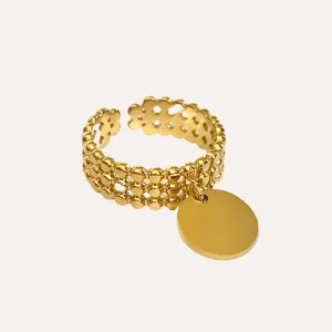 Zoé | Bague breloque en acier inoxydable